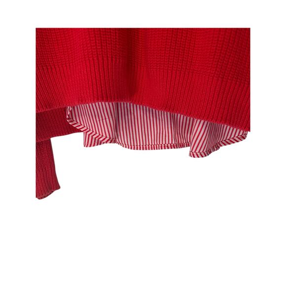 Ralph Lauren Red Cable Knit Crew Neck Quiet Luxury Sweater Shirt Combo Size XL - Picture 3 of 11